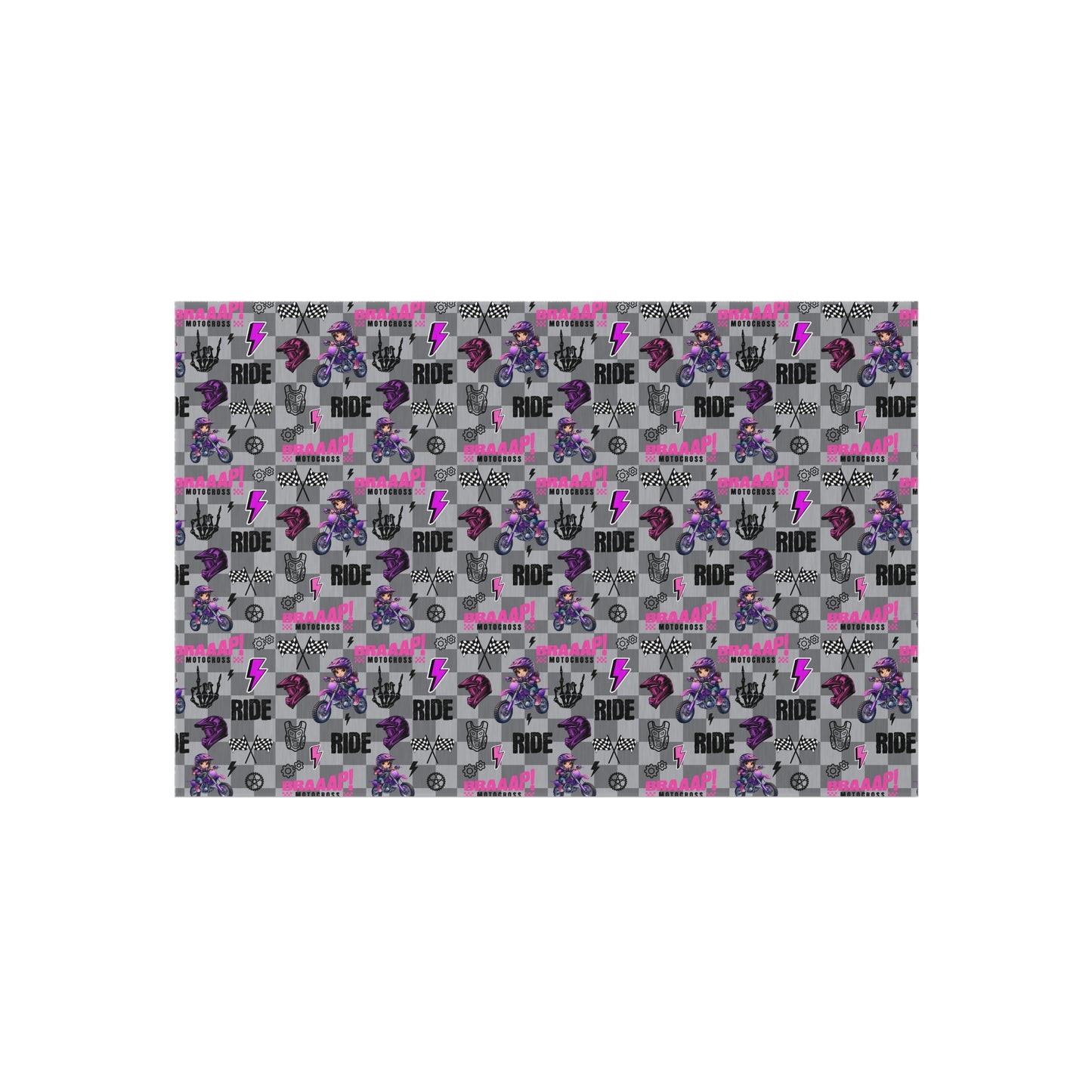Motocross Girl Outdoor/Indoor Rug