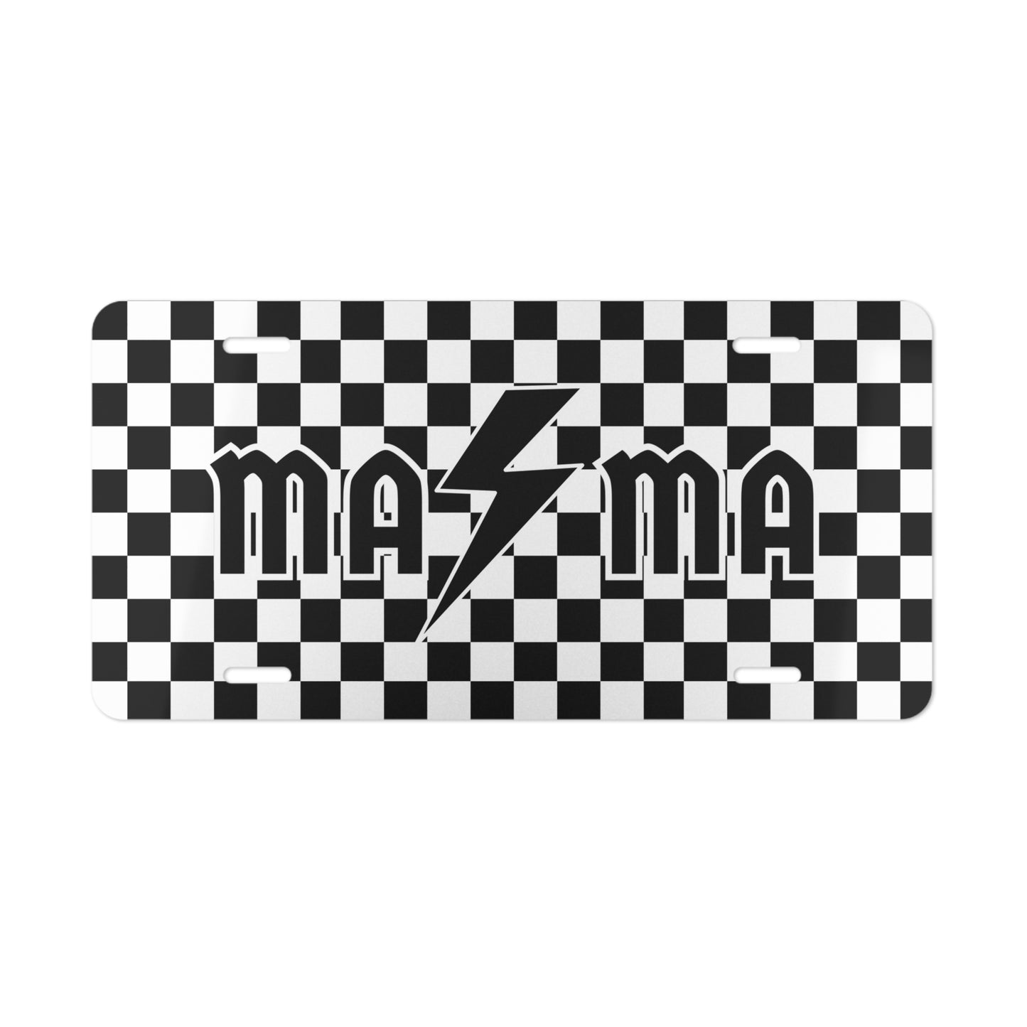 Mama Checkered Vanity License Plate