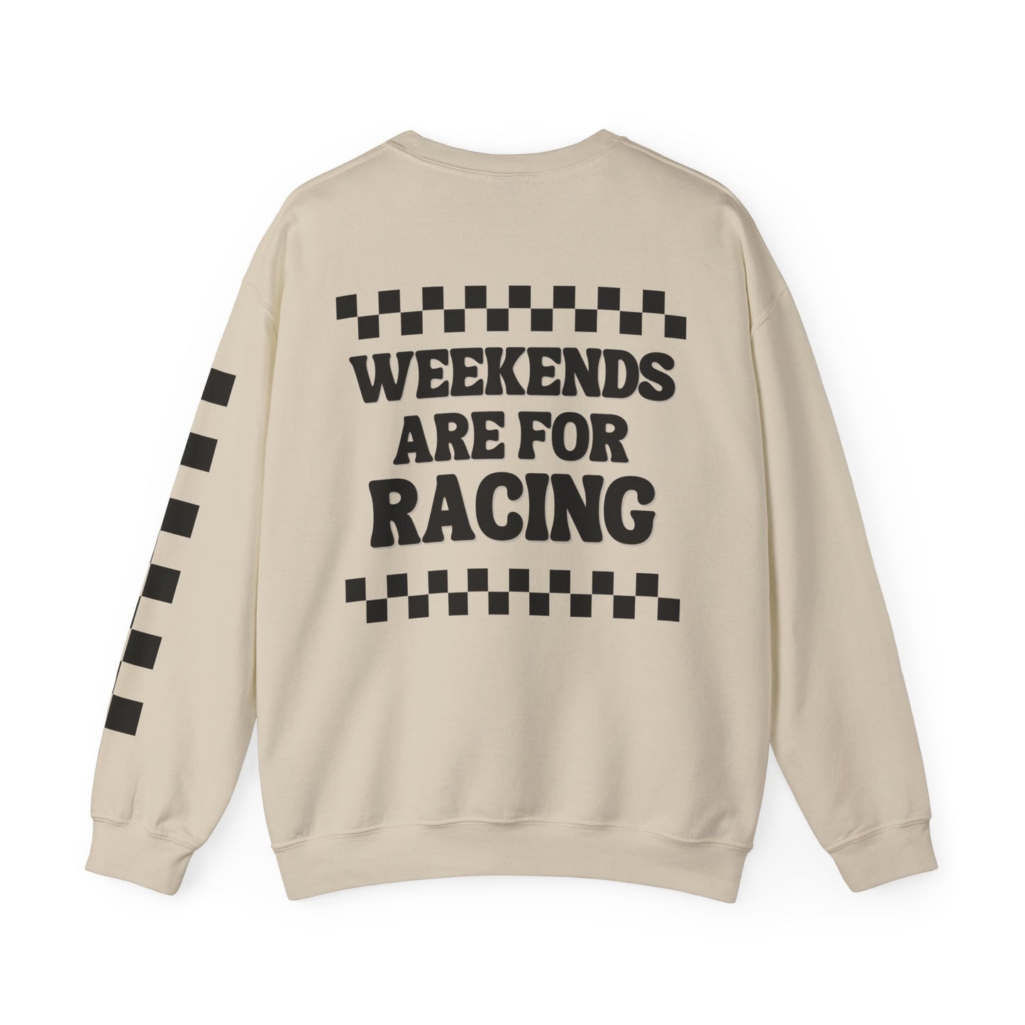 Checkered Moto Mom Crewneck Sweatshirt
