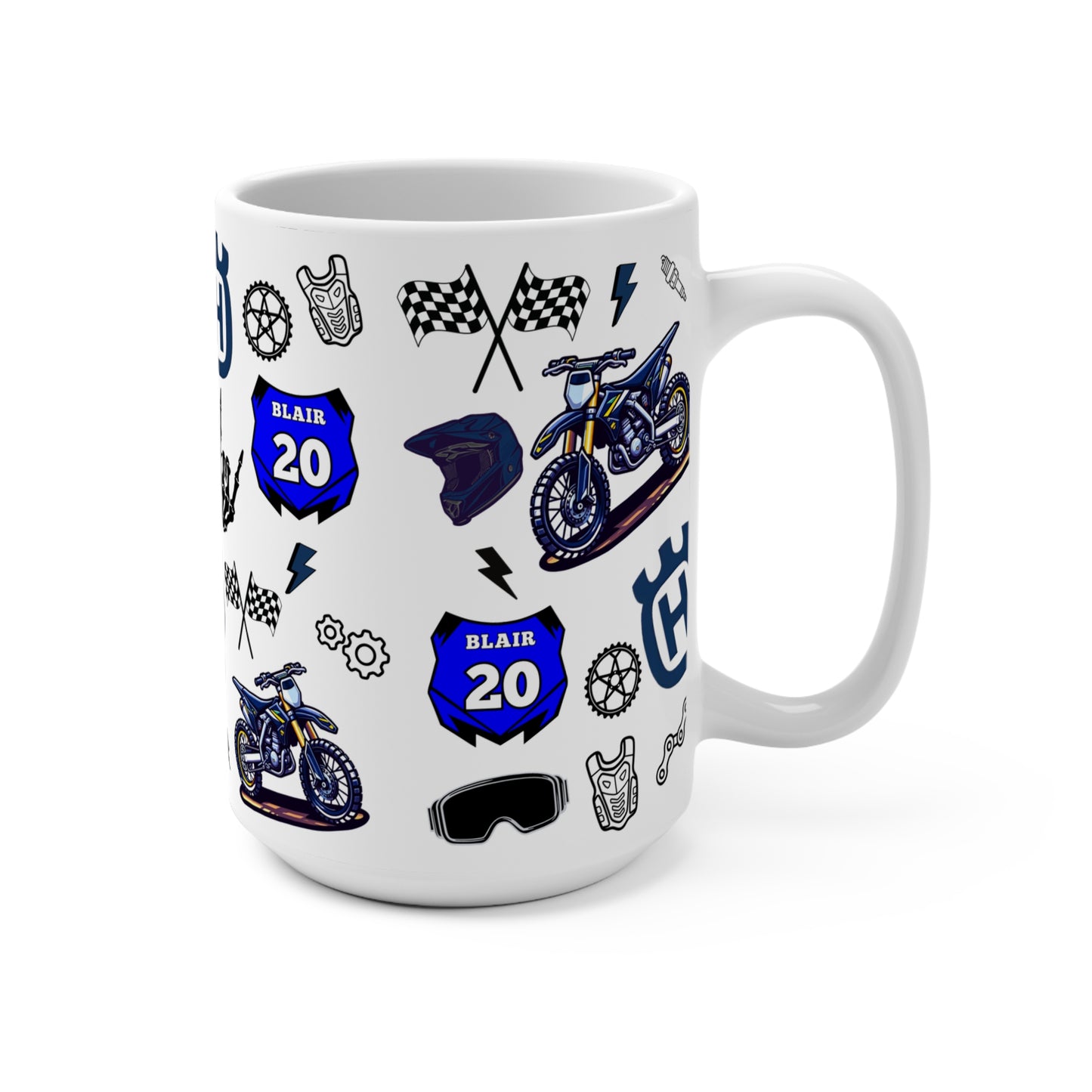 (Husqvarna Inspired) Motocross Customizable Mug 15oz