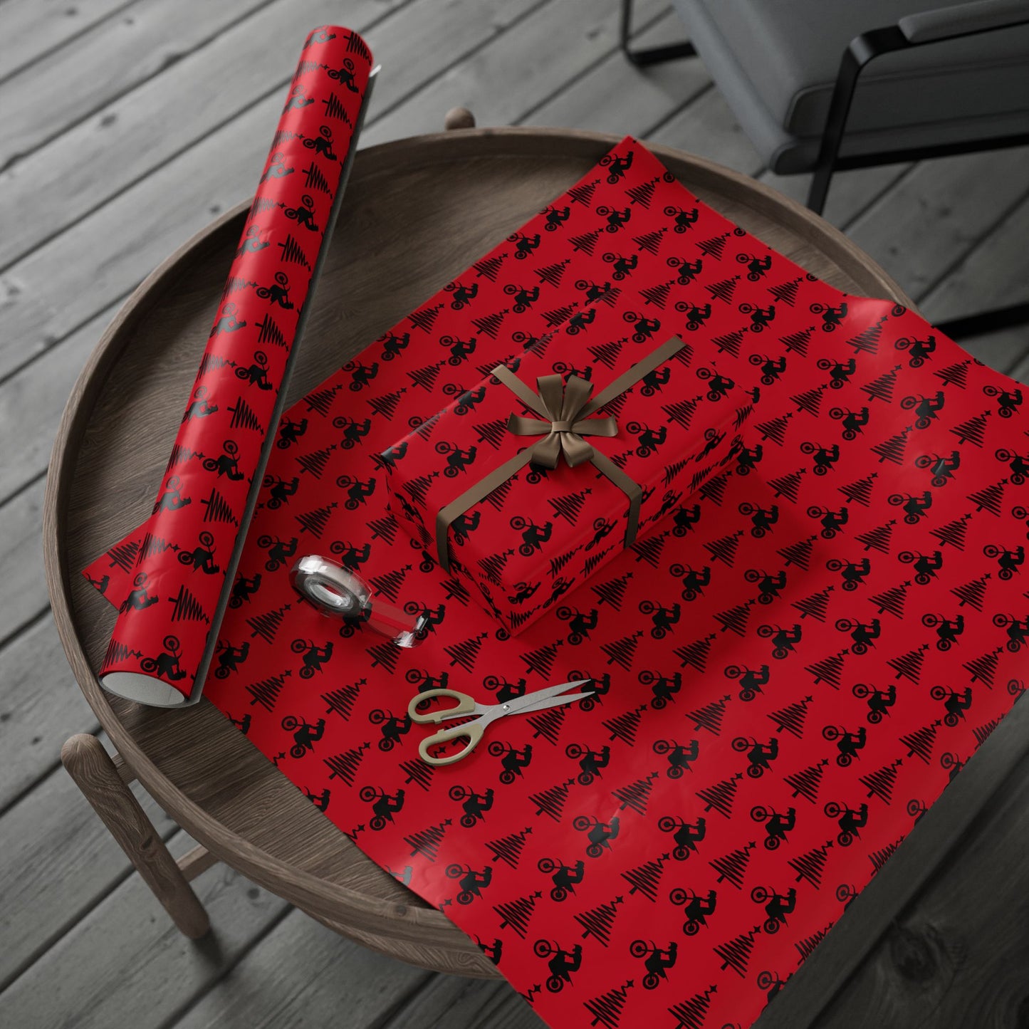 Holiday Dirt Bike Gift Wrap