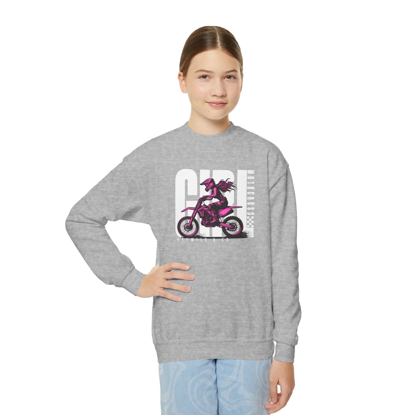 Motocross Girl Youth Sweatshirt
