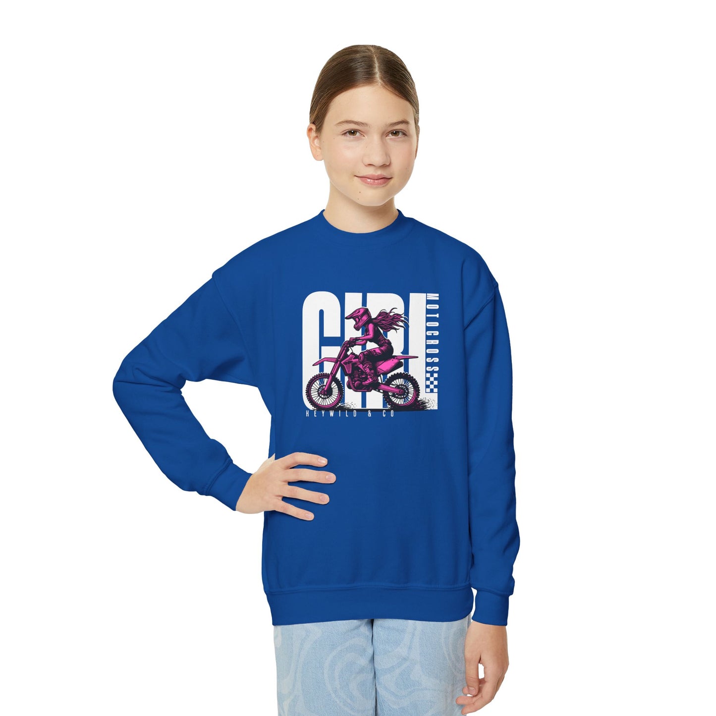 Motocross Girl Youth Sweatshirt