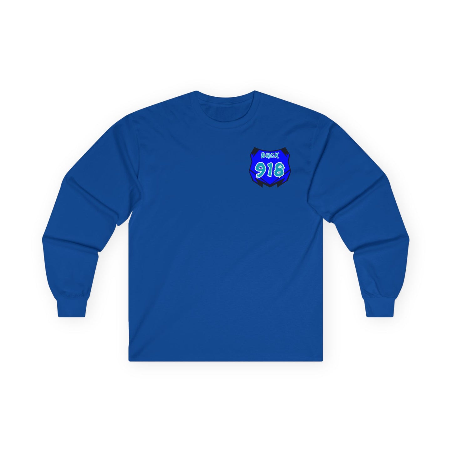 Custom Unisex Number Plate Gildan Long Sleeve *You Pick Back Saying*
