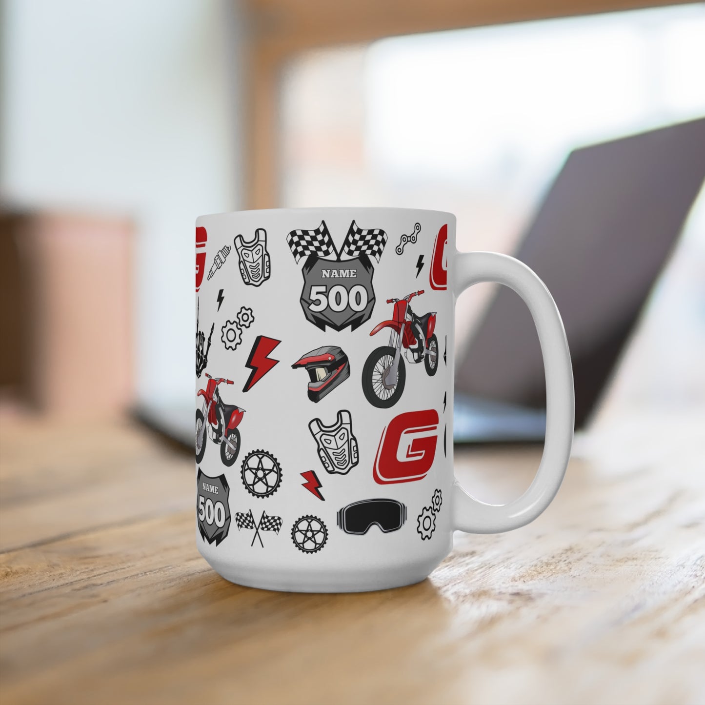 (Gas Gas Inspired) Motocross Customizable Mug 15oz