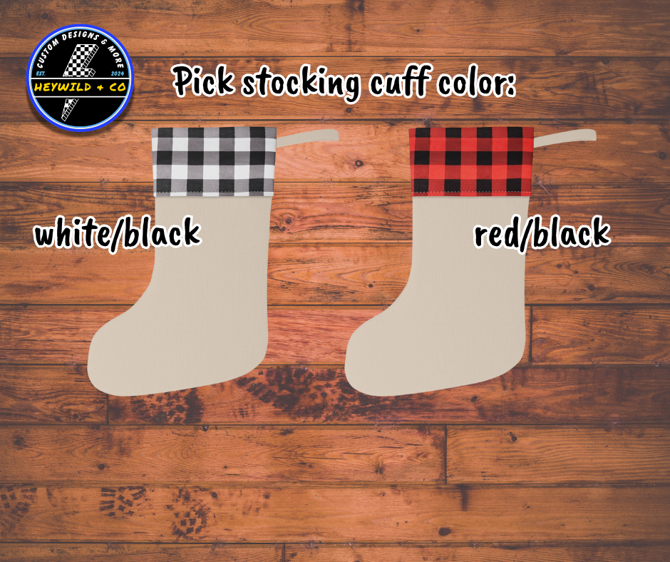 Custom Motocross Christmas Stocking