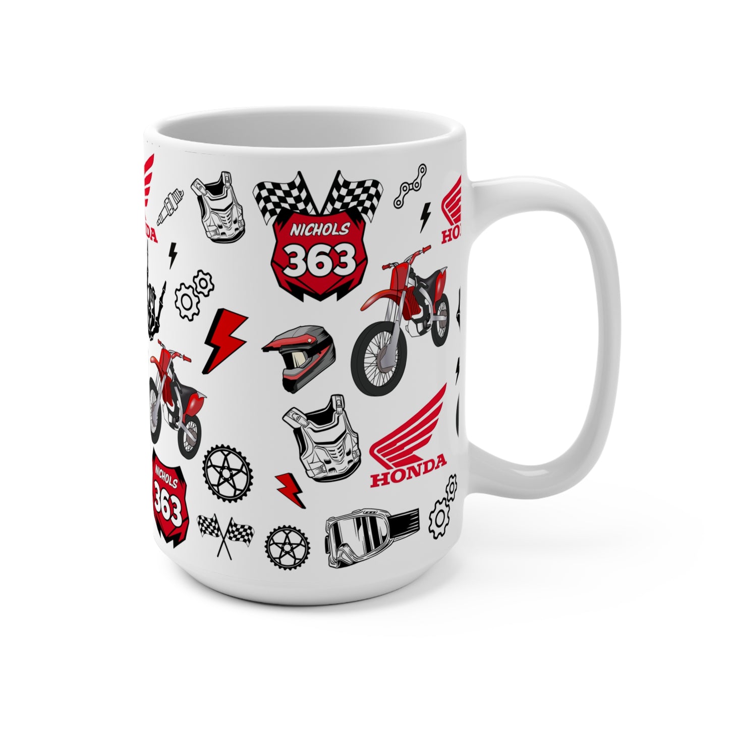 (Honda Inspired) Motocross Customizable Mug 15oz