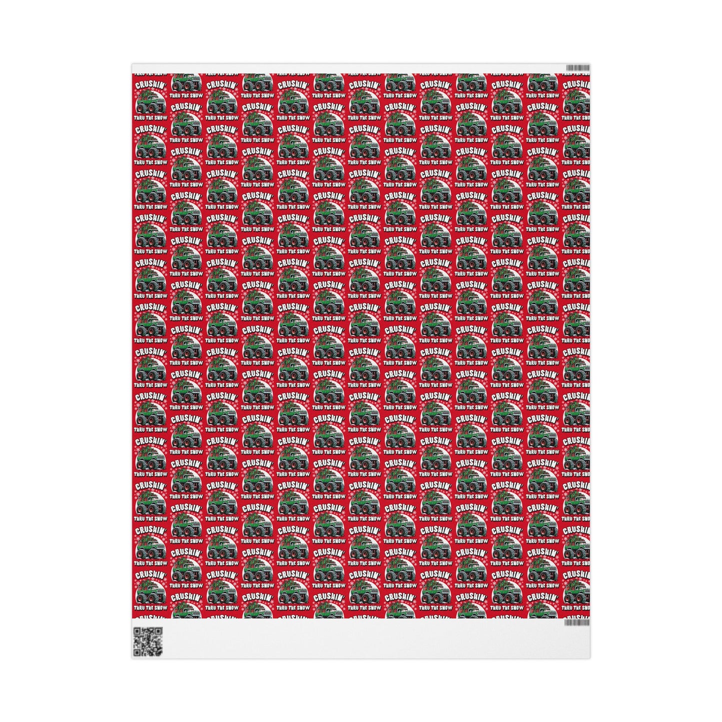 Crushin' Snow Monster Truck Gift Wrap