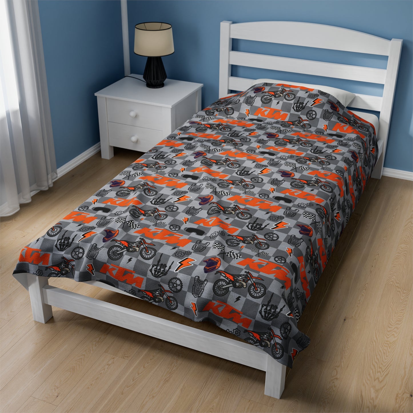 KTM Dirt Bike Inspired Blanket