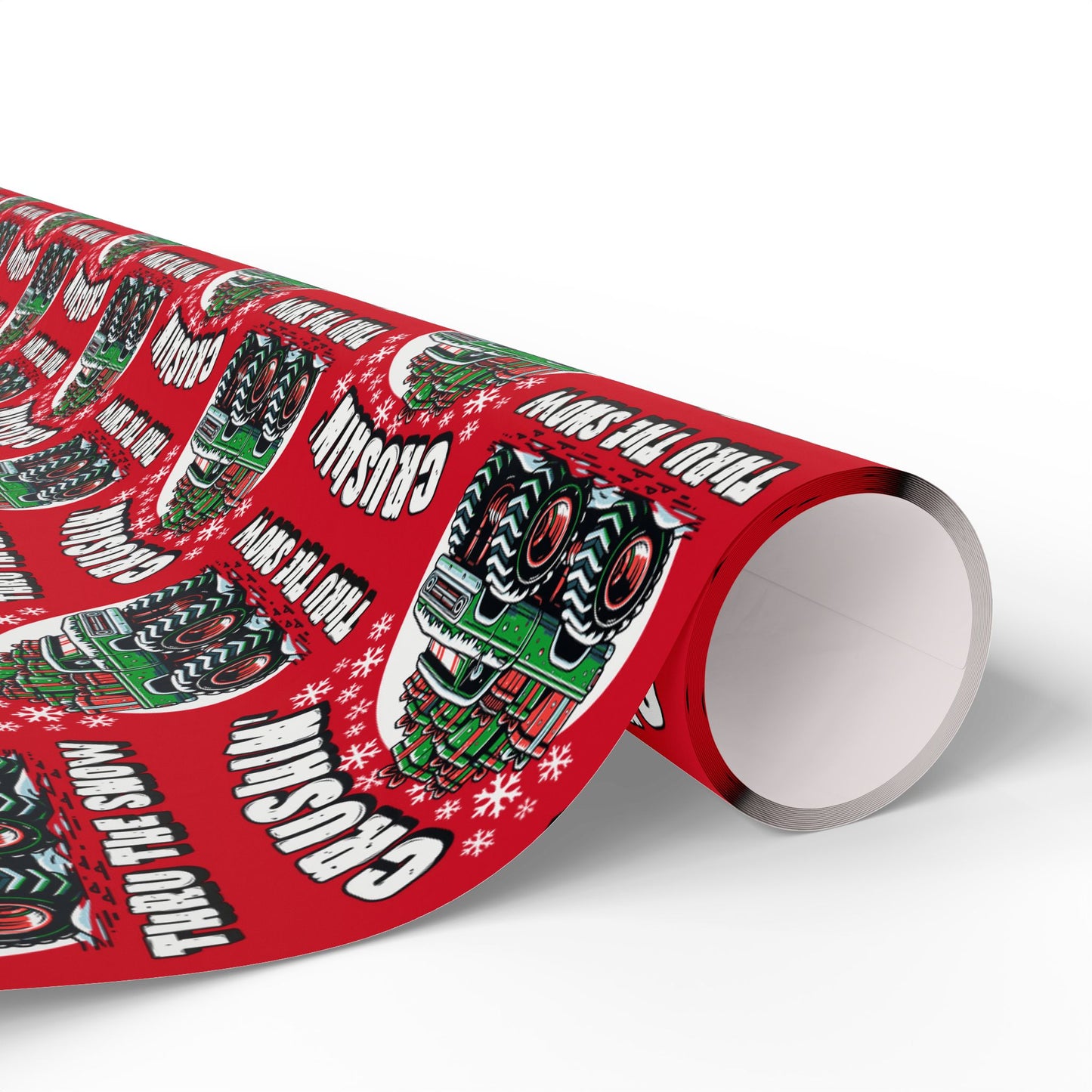 Crushin' Snow Monster Truck Gift Wrap