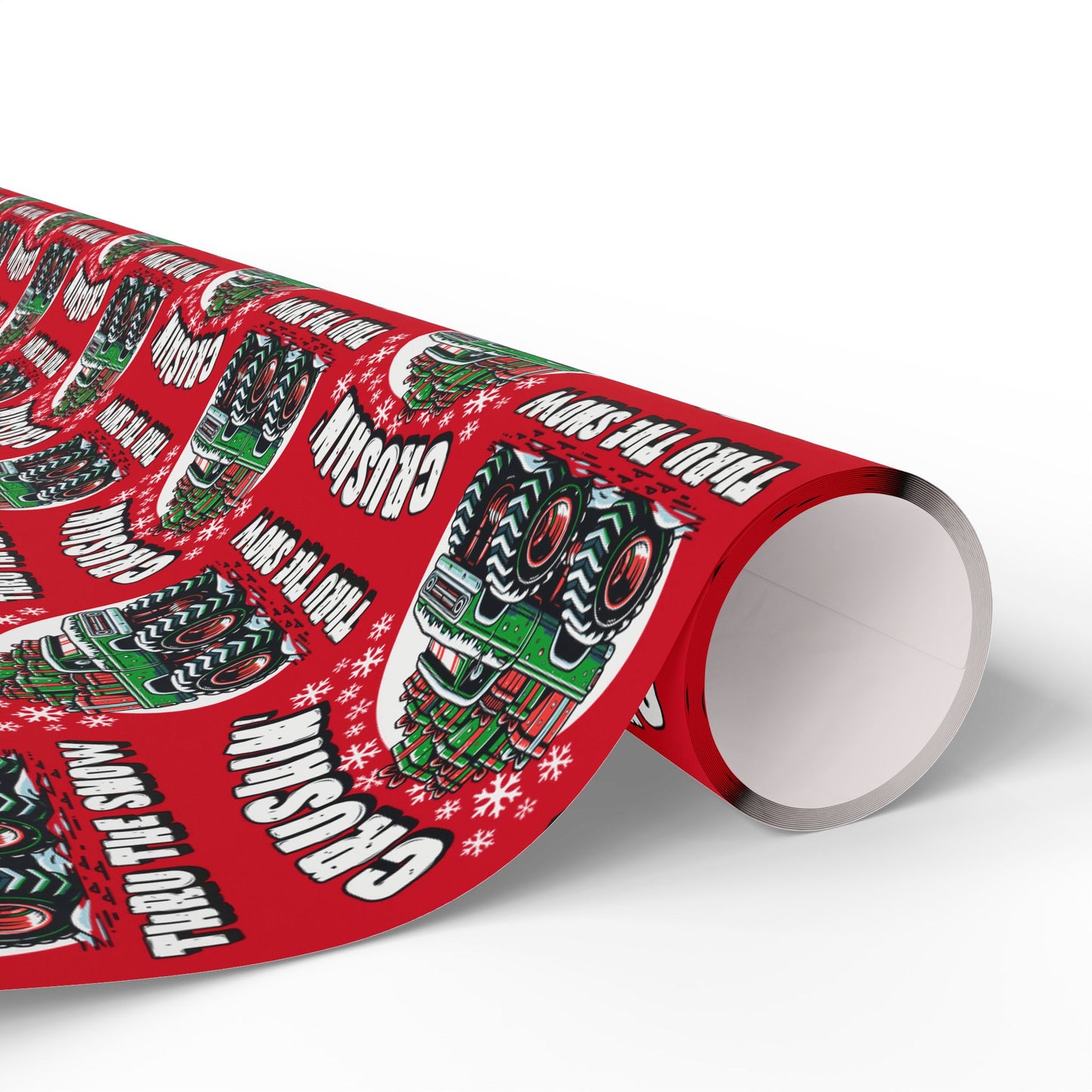 Crushin' Snow Monster Truck Gift Wrap