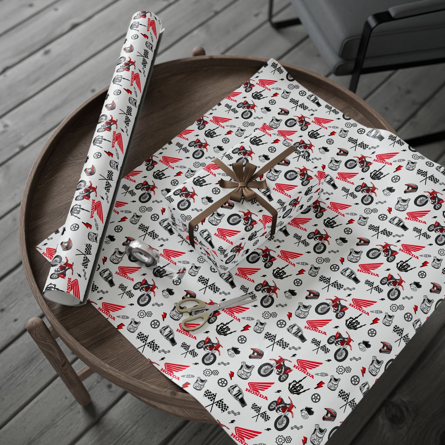 Honda Dirt Bike Inspired Gift Wrap