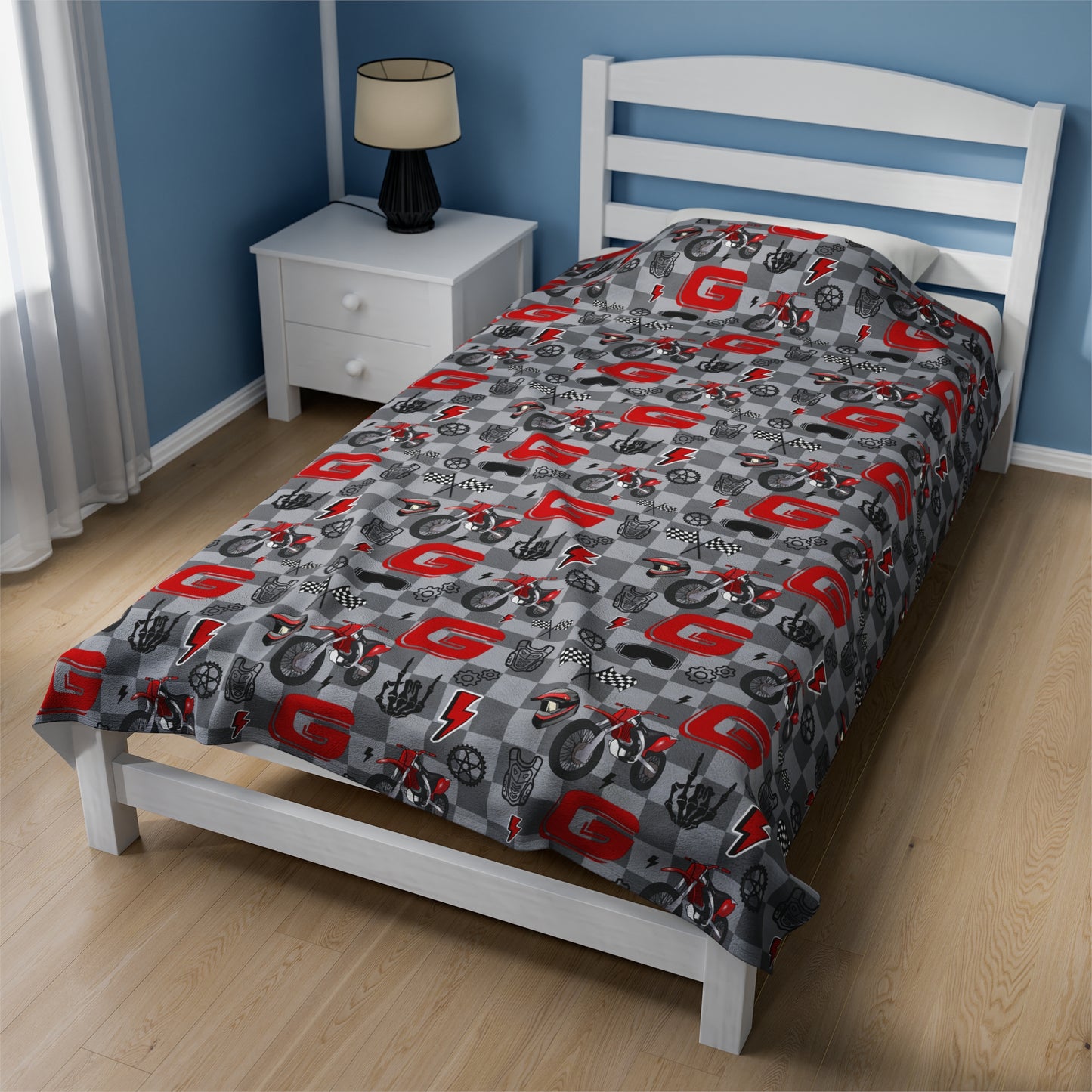 Gas Gas Dirt Bike Inspired Blanket