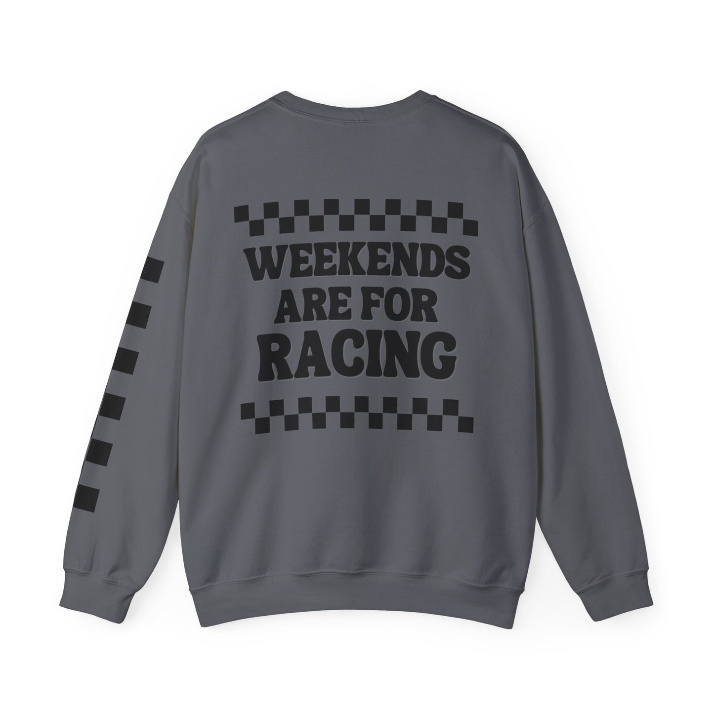 Checkered Moto Mom Crewneck Sweatshirt