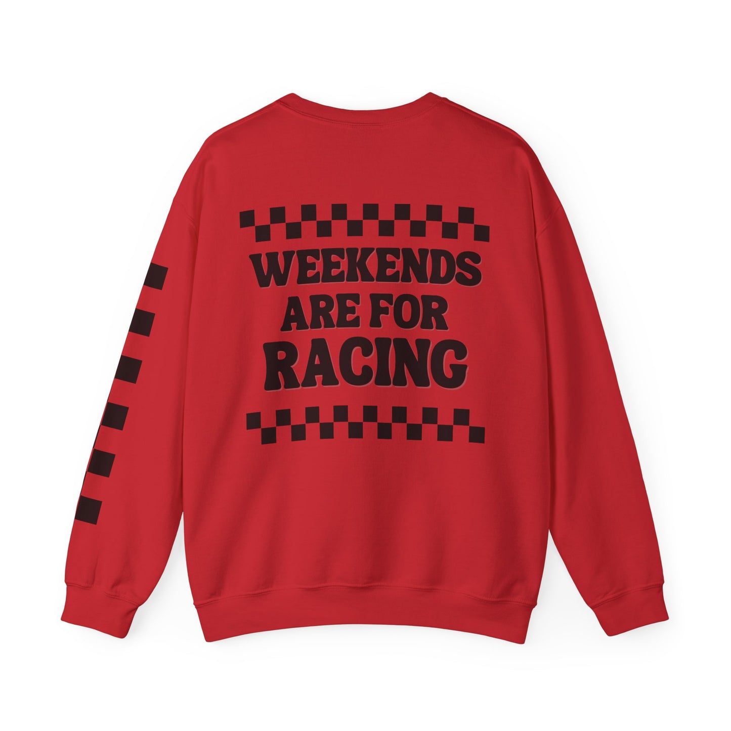 Checkered Moto Mom Crewneck Sweatshirt