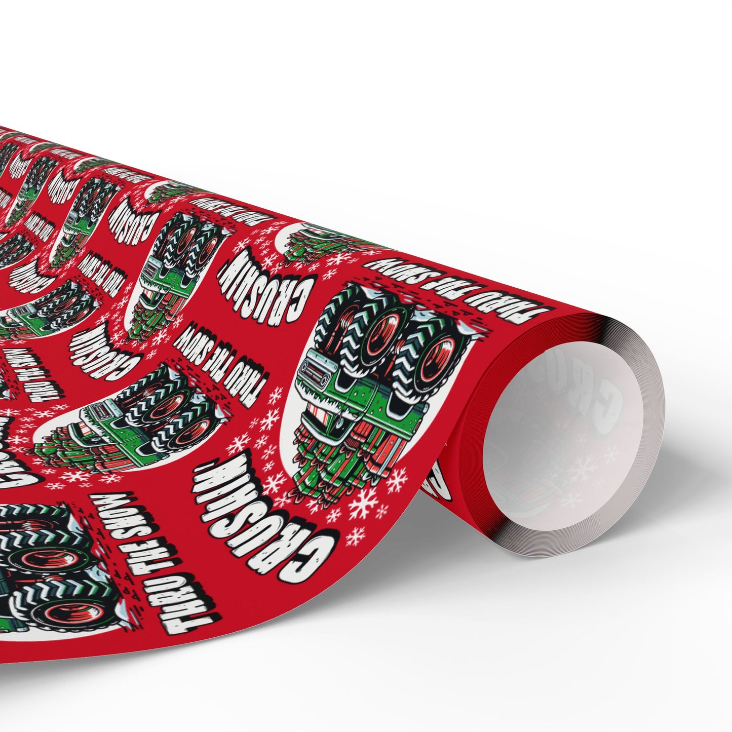 Crushin' Snow Monster Truck Gift Wrap