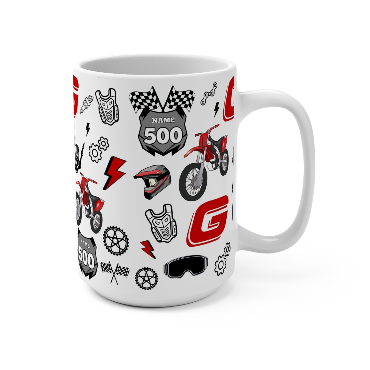 (Gas Gas Inspired) Motocross Customizable Mug 15oz
