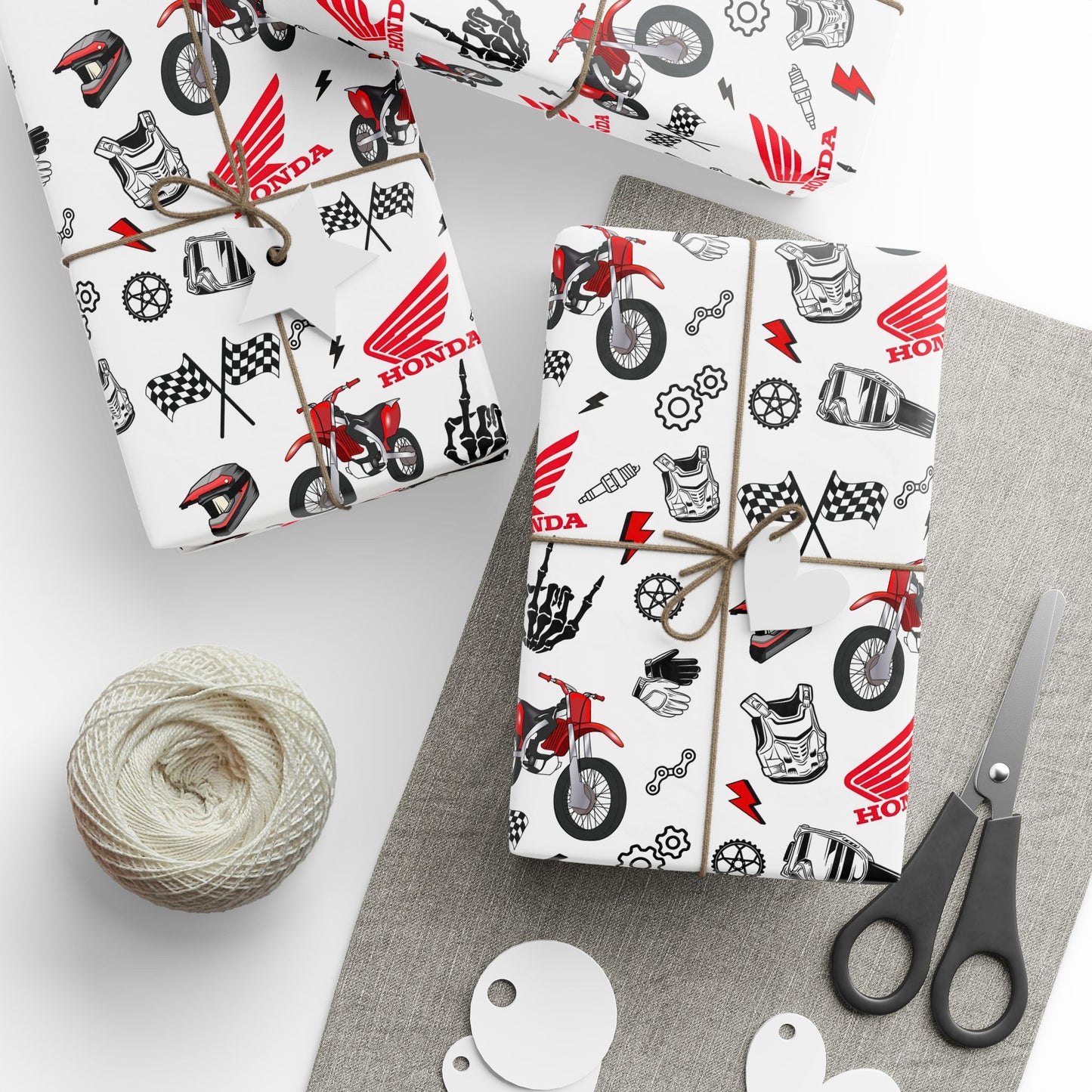 Honda Dirt Bike Inspired Gift Wrap