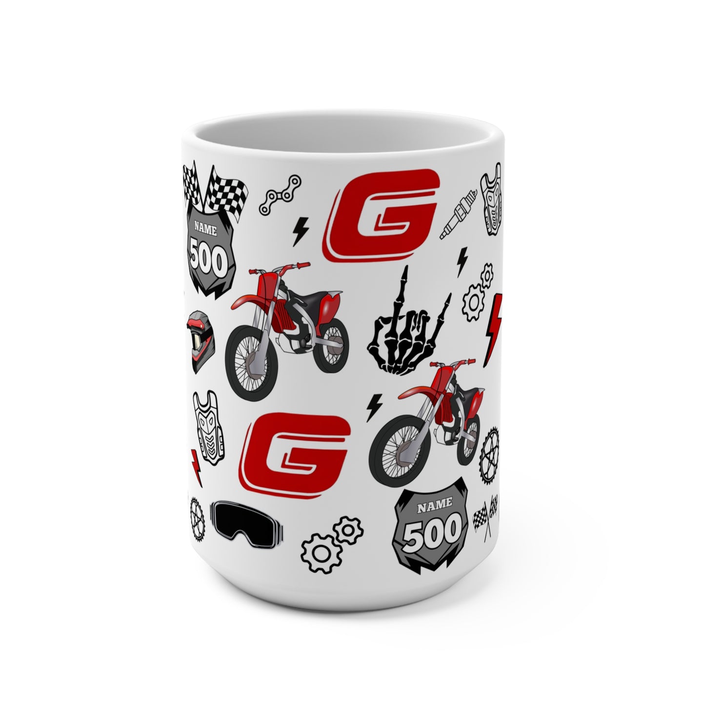 (Gas Gas Inspired) Motocross Customizable Mug 15oz