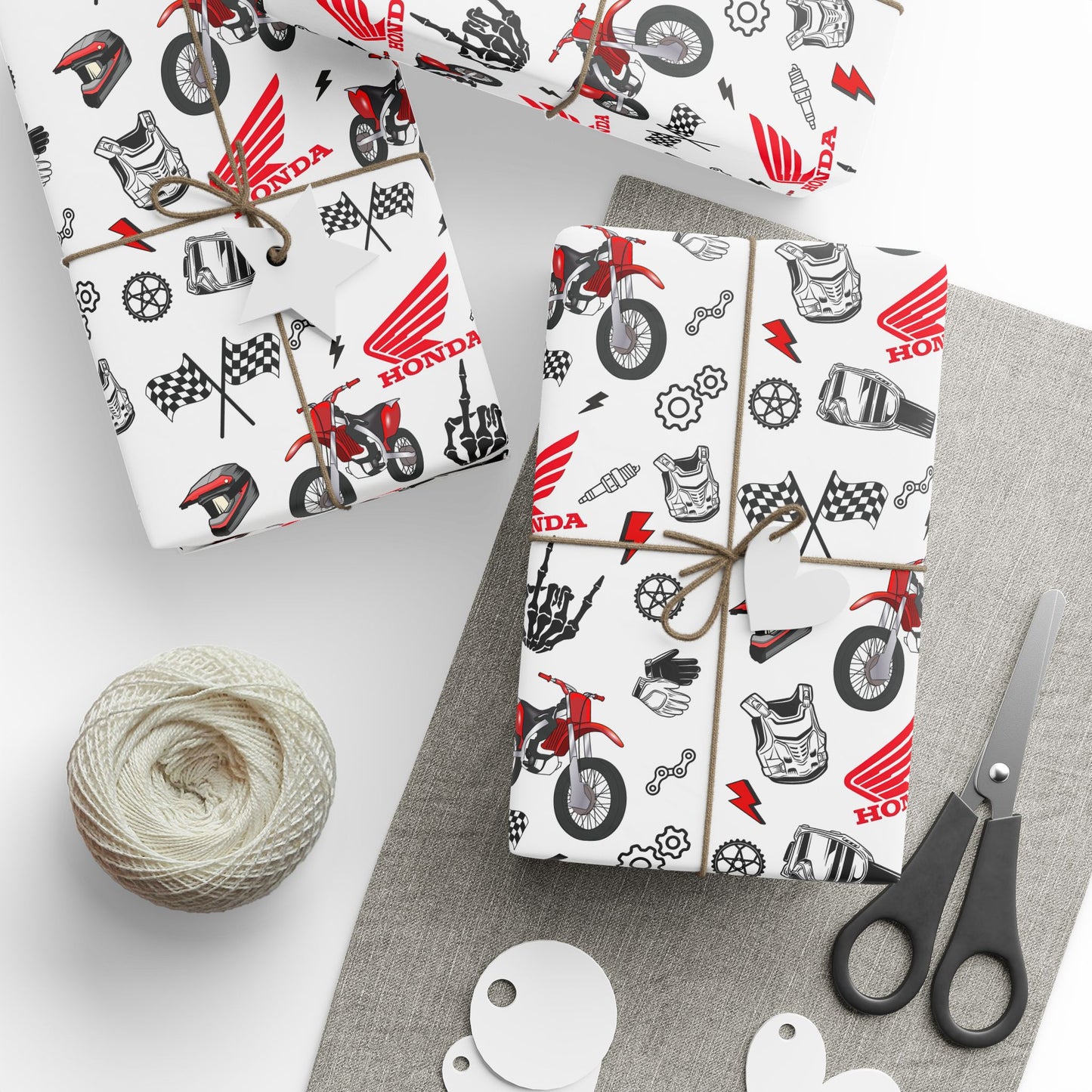 Honda Dirt Bike Inspired Gift Wrap