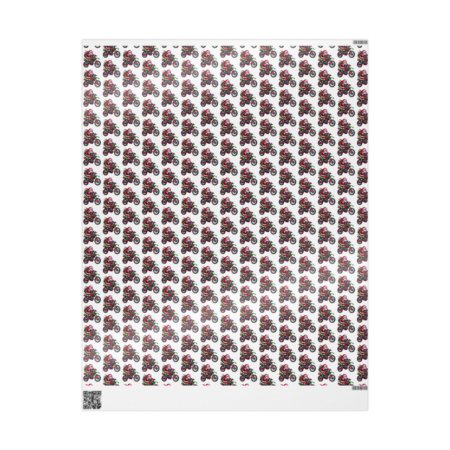 Santa Dirt Bike Gift Wrap