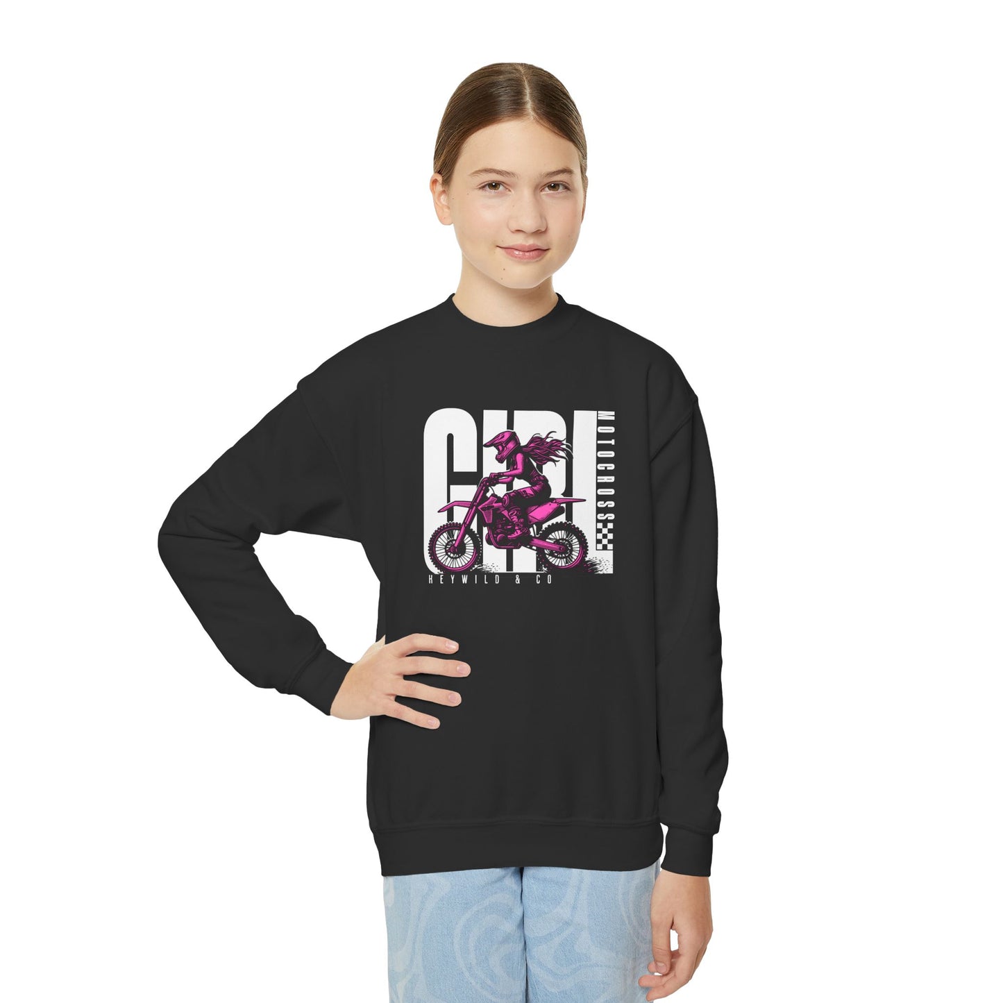 Motocross Girl Youth Sweatshirt
