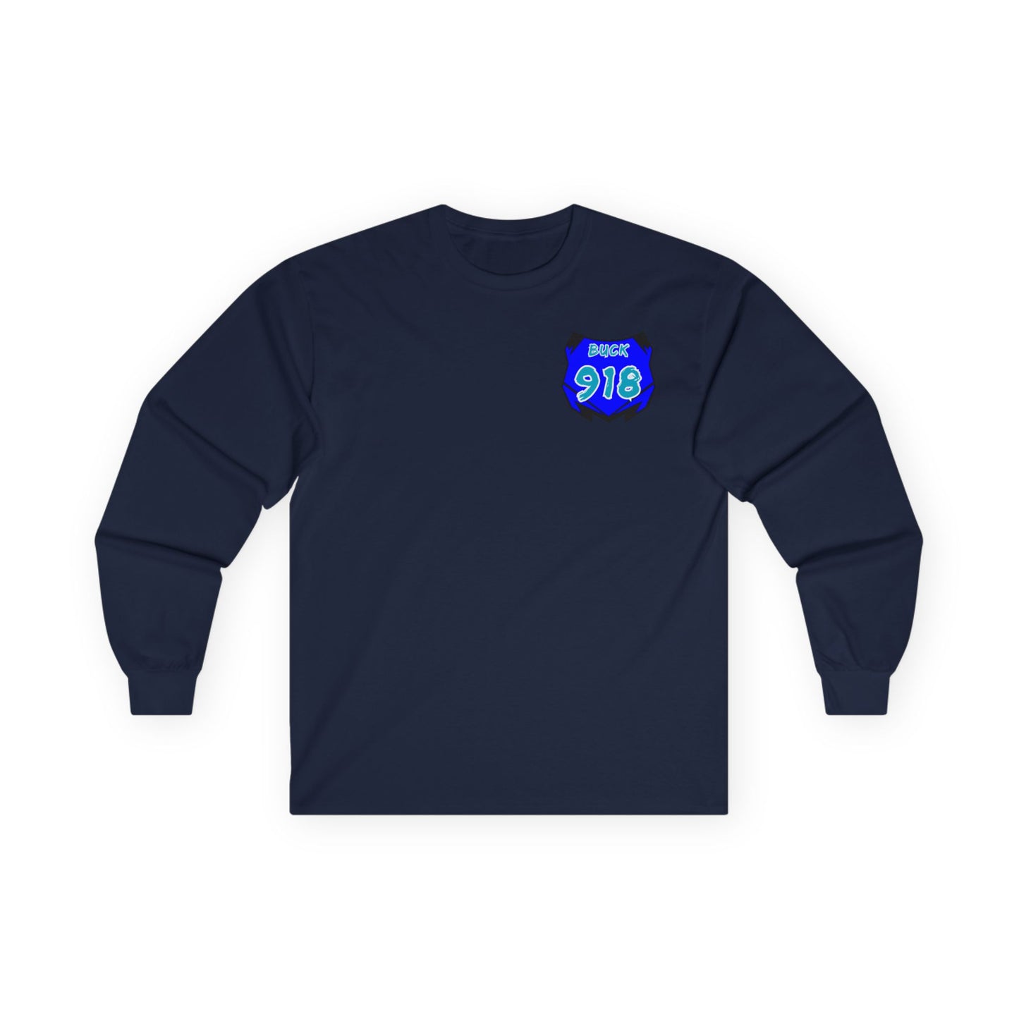 Custom Unisex Number Plate Gildan Long Sleeve *You Pick Back Saying*