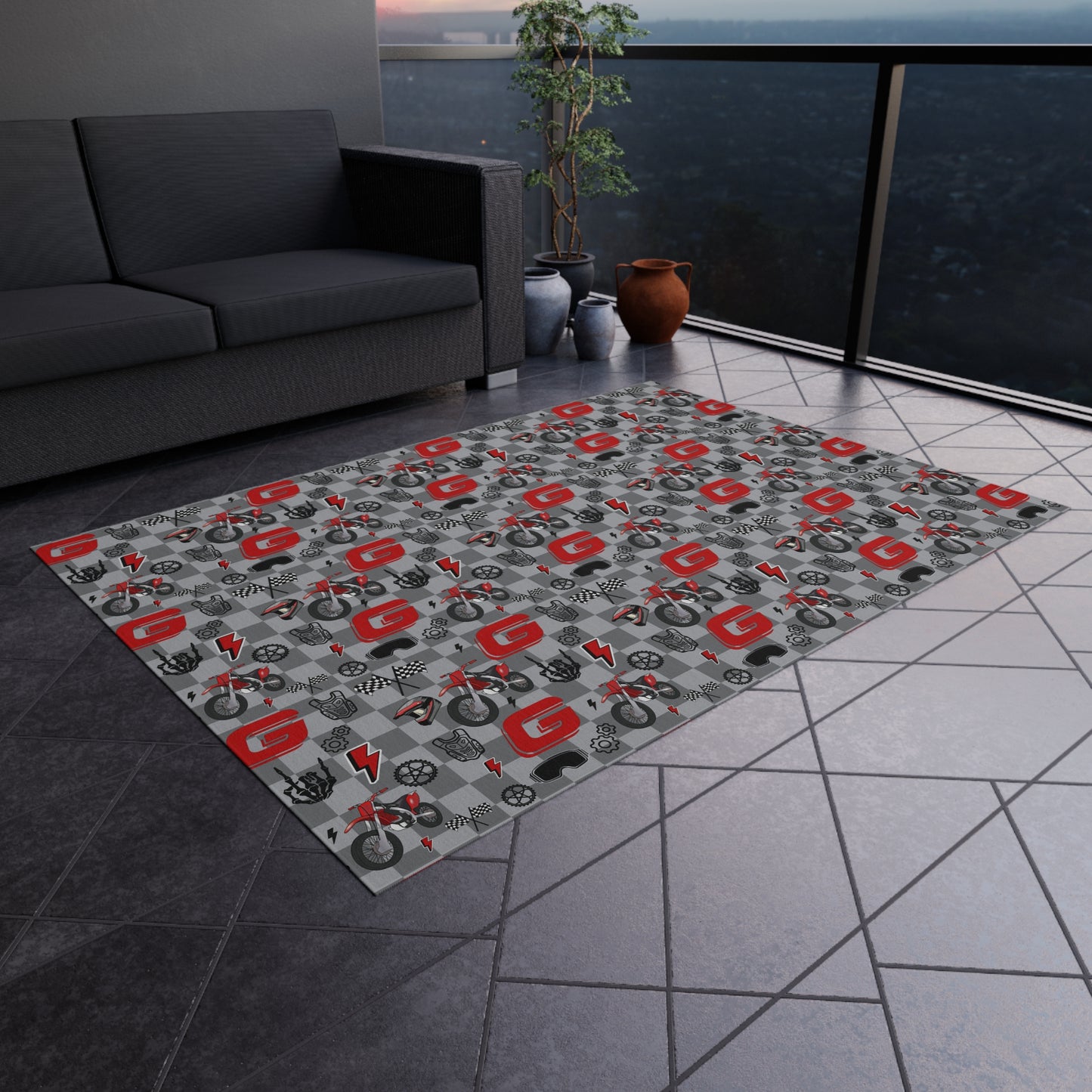 Gas Gas Inspired Outdoor/Indoor Rug