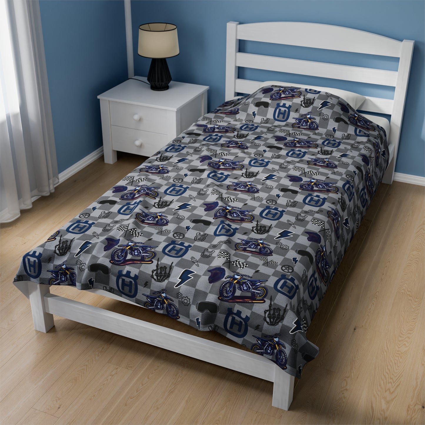 Husqvarna Dirt Bike Inspired Blanket