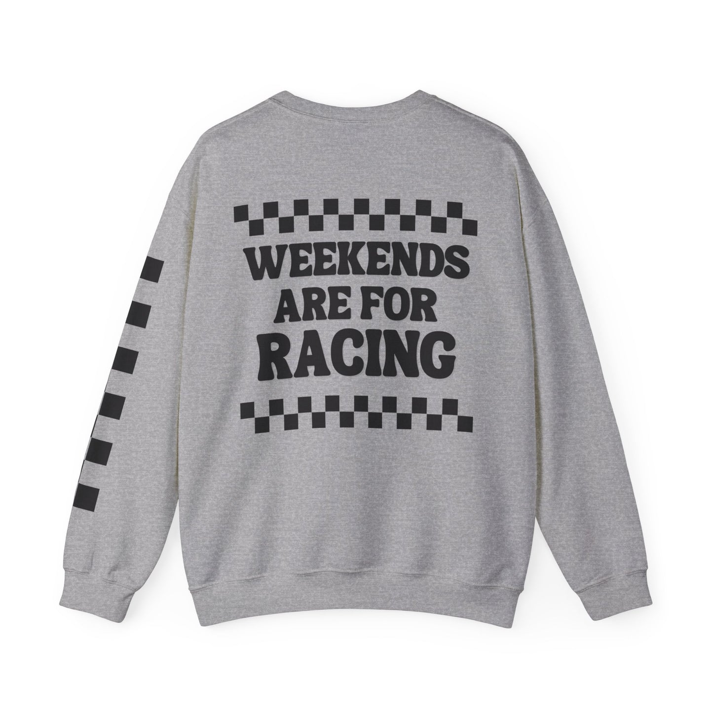 Checkered Moto Mom Crewneck Sweatshirt