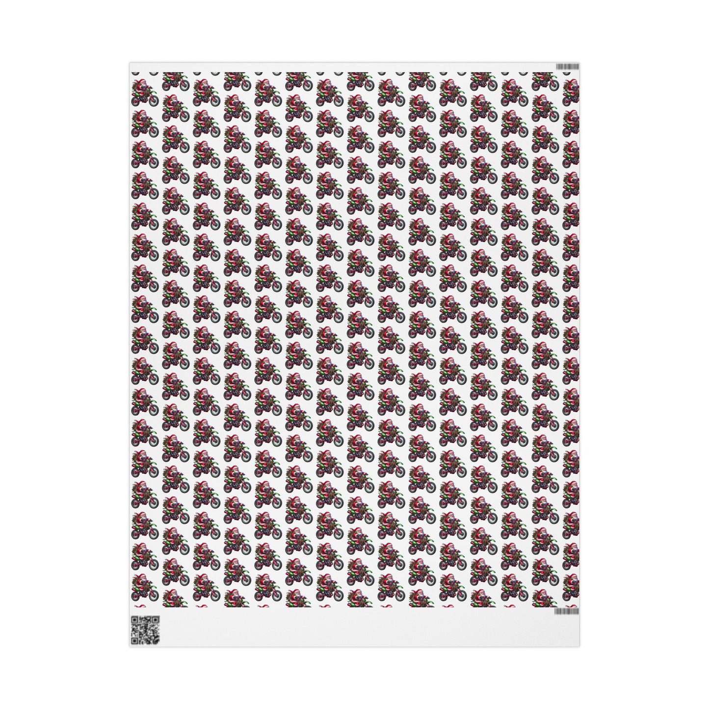 Santa Dirt Bike Gift Wrap