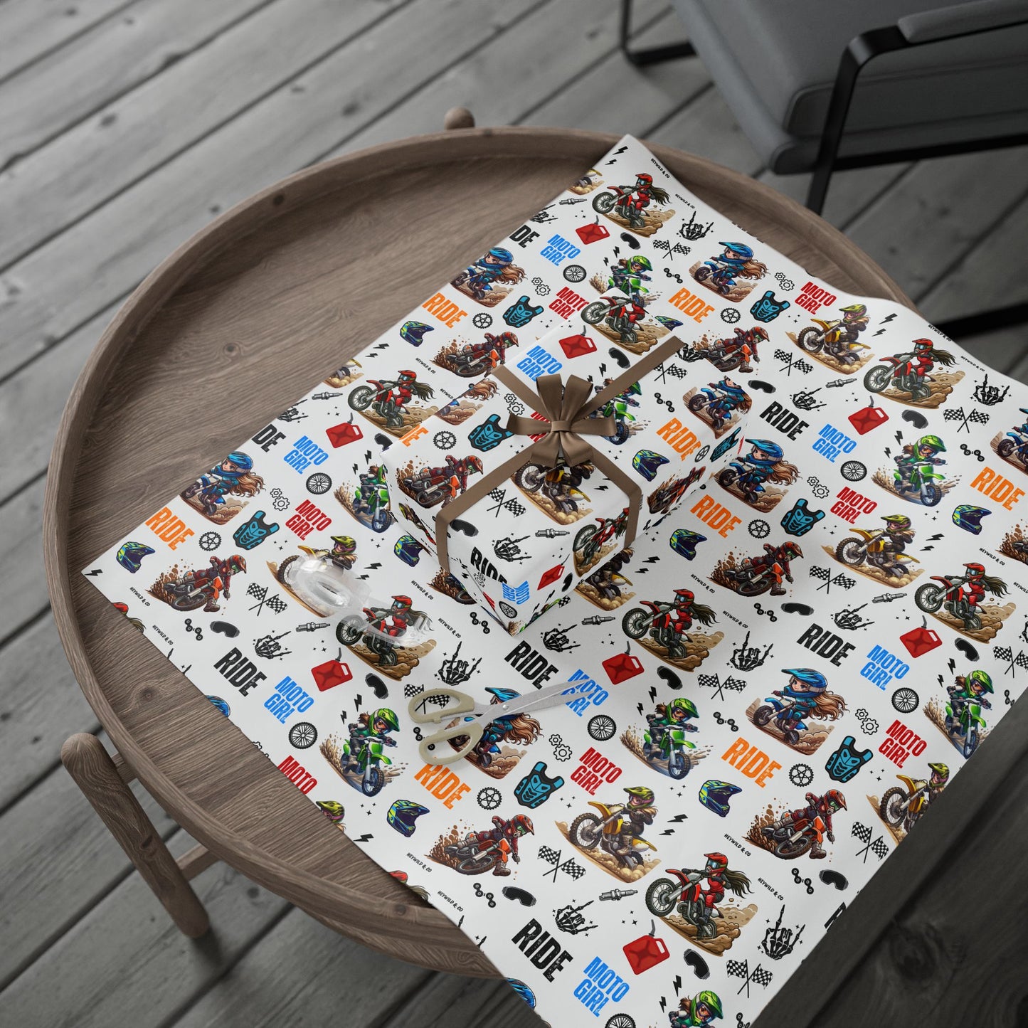 Moto Girl Life Gift Wrap