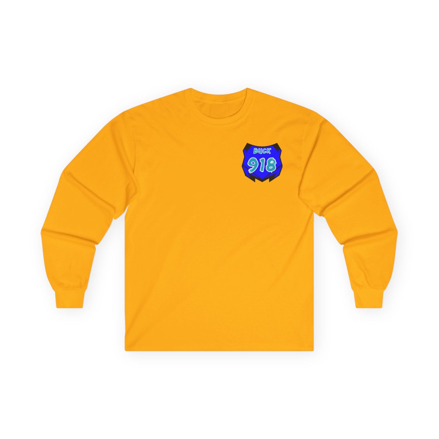 Custom Unisex Number Plate Gildan Long Sleeve *You Pick Back Saying*
