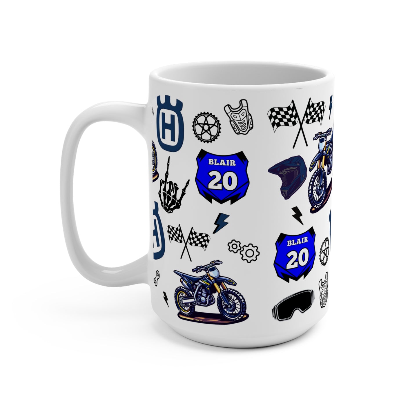(Husqvarna Inspired) Motocross Customizable Mug 15oz