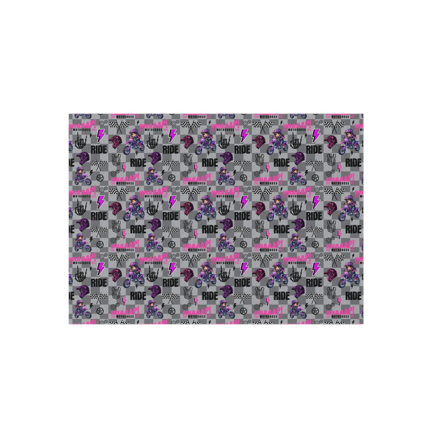 Motocross Girl Outdoor/Indoor Rug