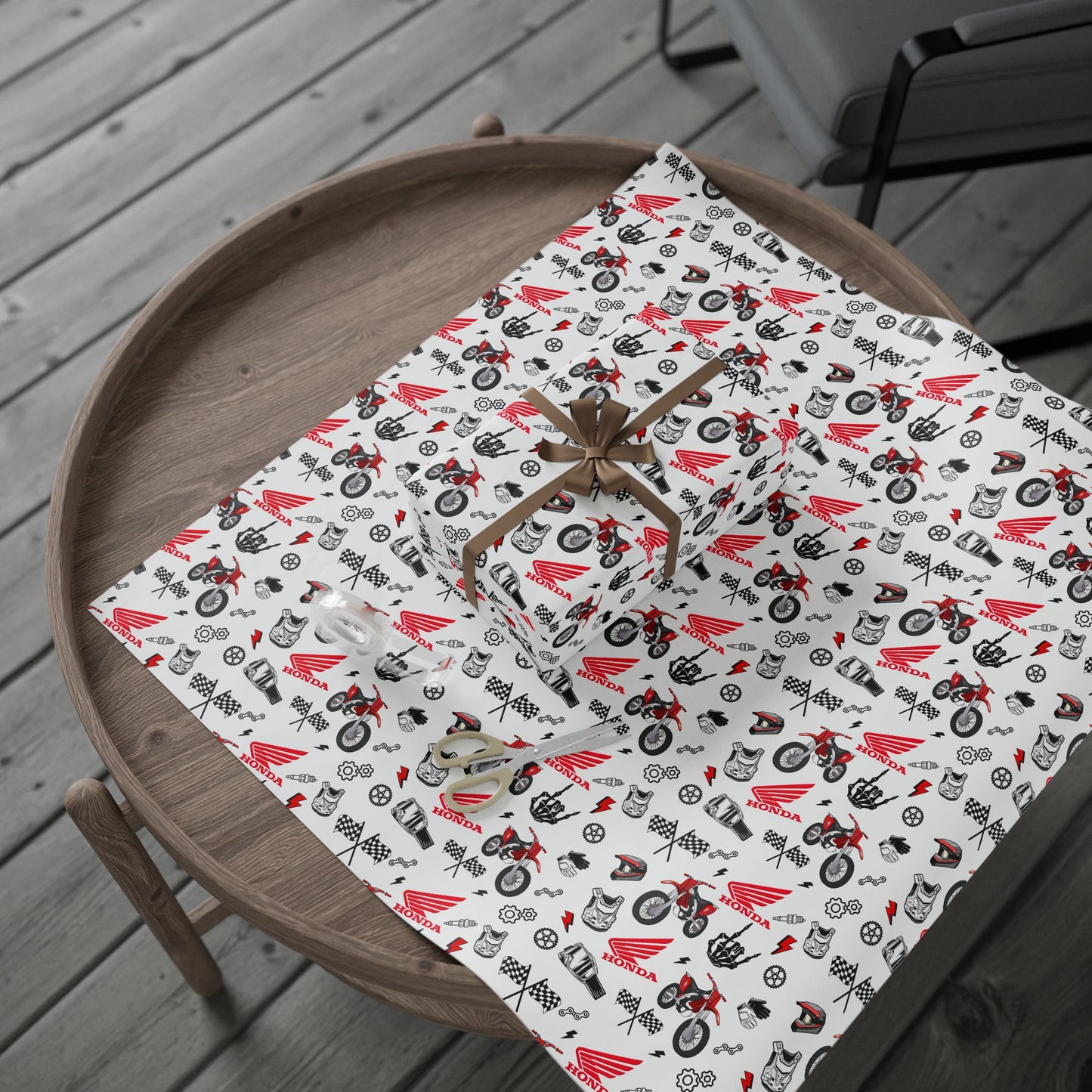 Honda Dirt Bike Inspired Gift Wrap