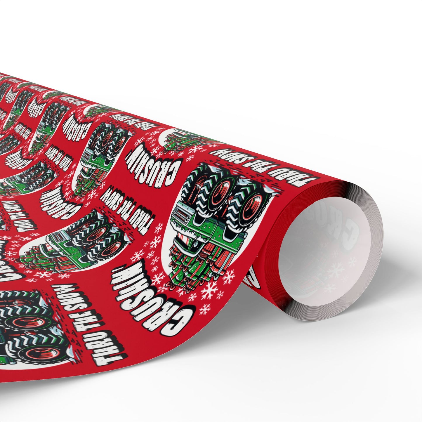 Crushin' Snow Monster Truck Gift Wrap