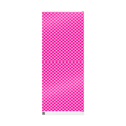 Pink Checker Gift Wrap