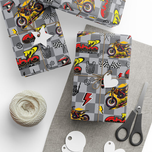 Cobra Dirt Bike Inspired Gift Wrap