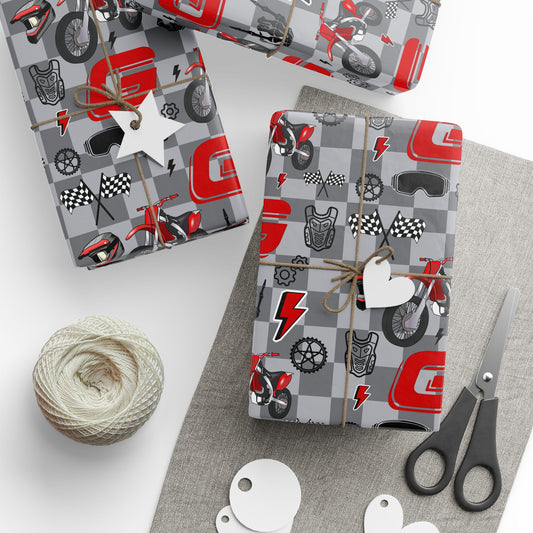 Gas Gas Dirt Bike Inspired Gift Wrap