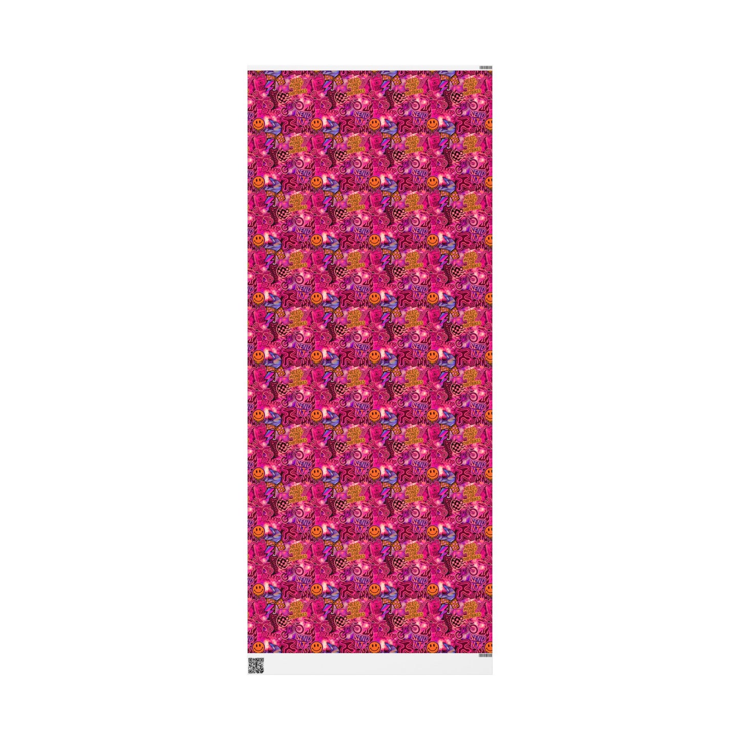 Pink Dirt Bike Sticker Gift Wrap