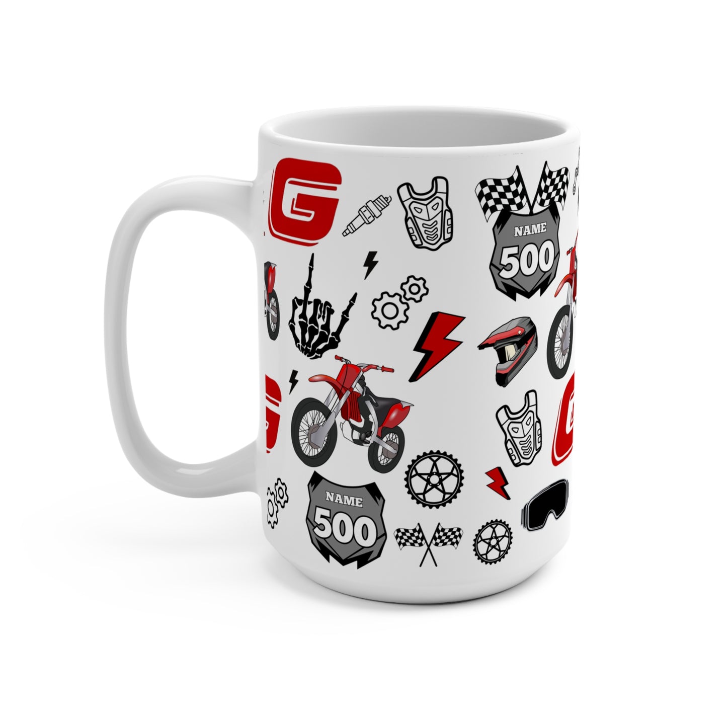 (Gas Gas Inspired) Motocross Customizable Mug 15oz
