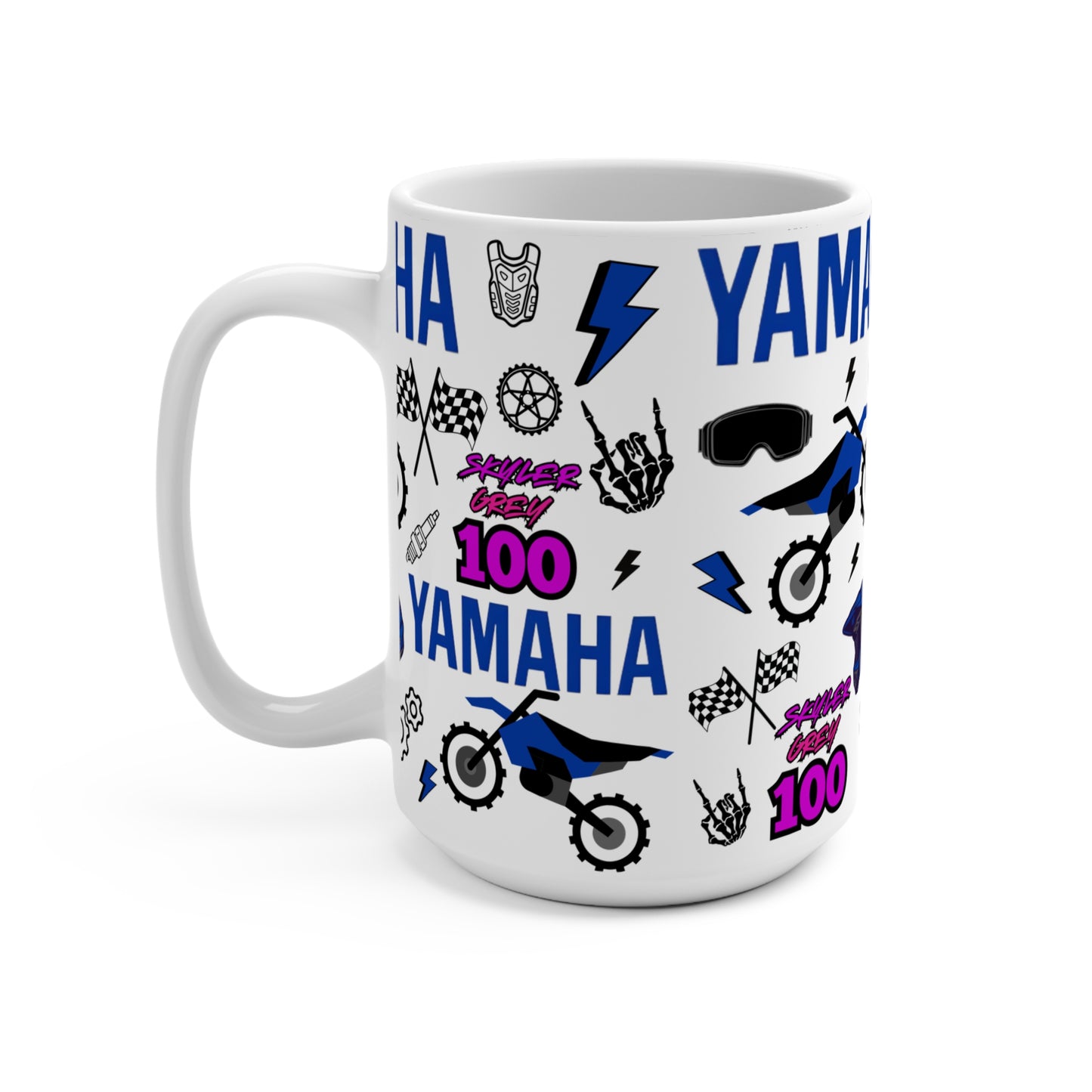 (Yamaha Inspired) Motocross Customizable Mug 15oz