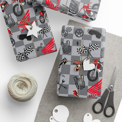Honda Dirt Bike Inspired Gift Wrap [version 2]