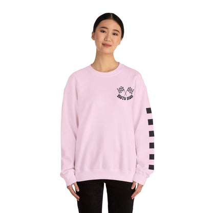 Checkered Moto Mom Crewneck Sweatshirt