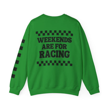 Checkered Moto Mom Crewneck Sweatshirt