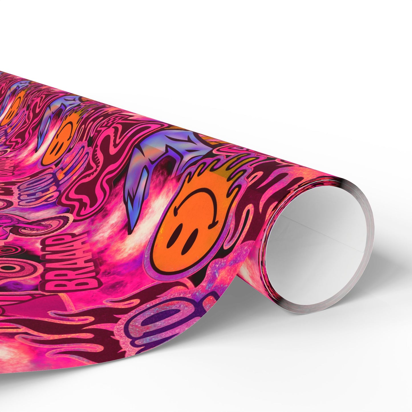 Pink Dirt Bike Sticker Gift Wrap