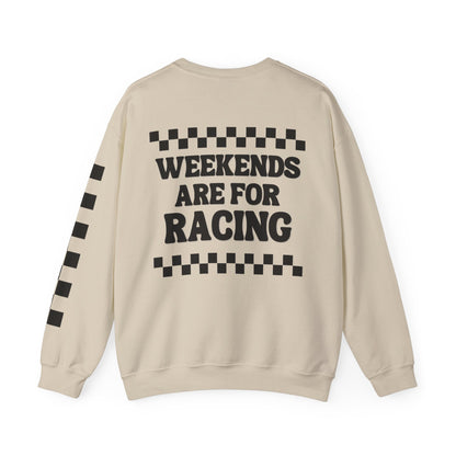Checkered Moto Mom Crewneck Sweatshirt