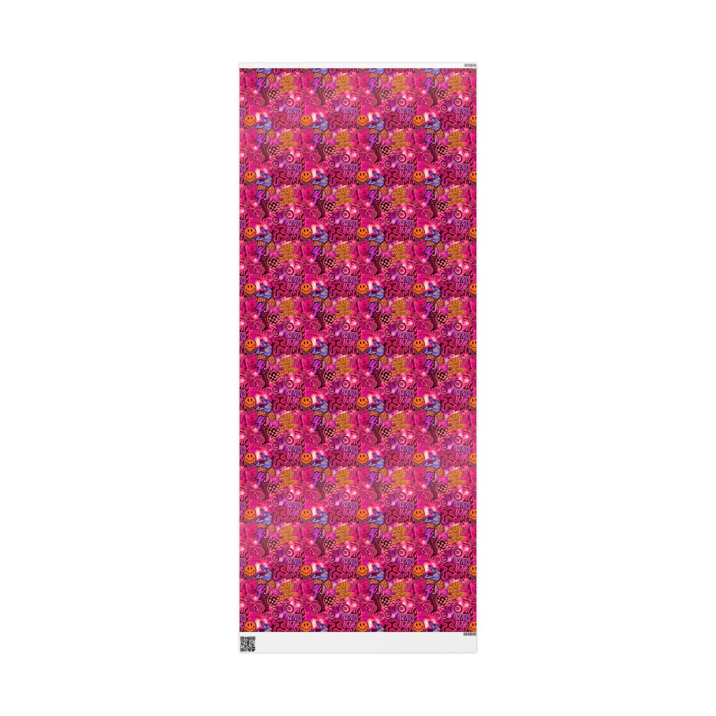 Pink Dirt Bike Sticker Gift Wrap