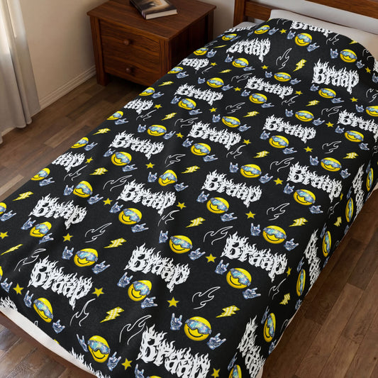Smiley Braap Plush Blanket